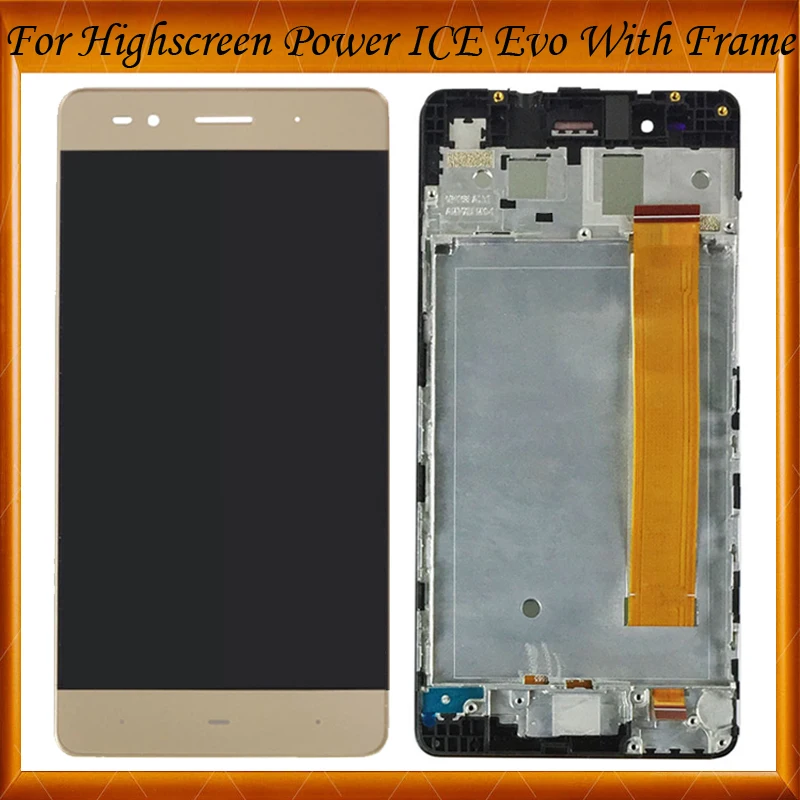 

100% Working Well For 5 inch Highscreen Power ICE Evo LCD Display+Touch Screen With/Without Frame Digitizer Assembly Replacement