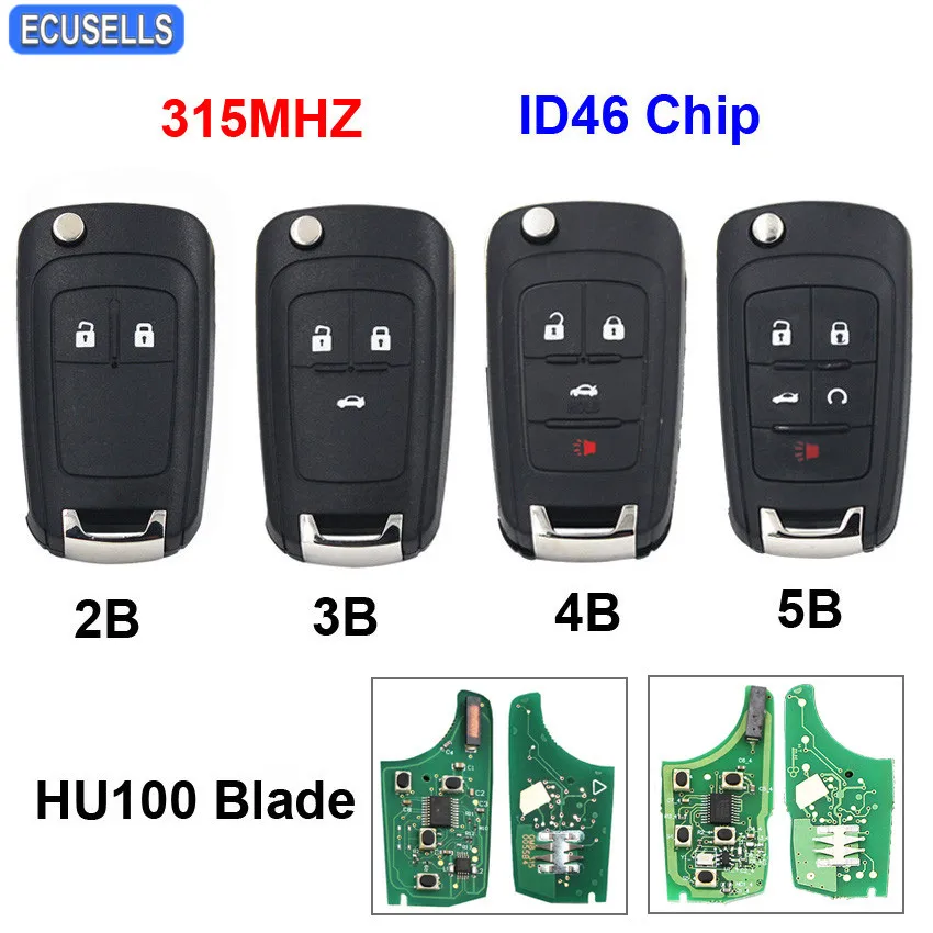 2/3/4/5 Button Folding Remote Key Flip Smart Car Key Fob 315MHz ID46 Chip For Chevrolet Aveo Cruze Orlando HU100 Uncut Blade
2/3/4/5 Button Folding Remote Key Flip Smart Car Key Fob 315MHz ID46 Chip For Chevrolet Aveo Cruze Orlando HU100 Uncut Blade