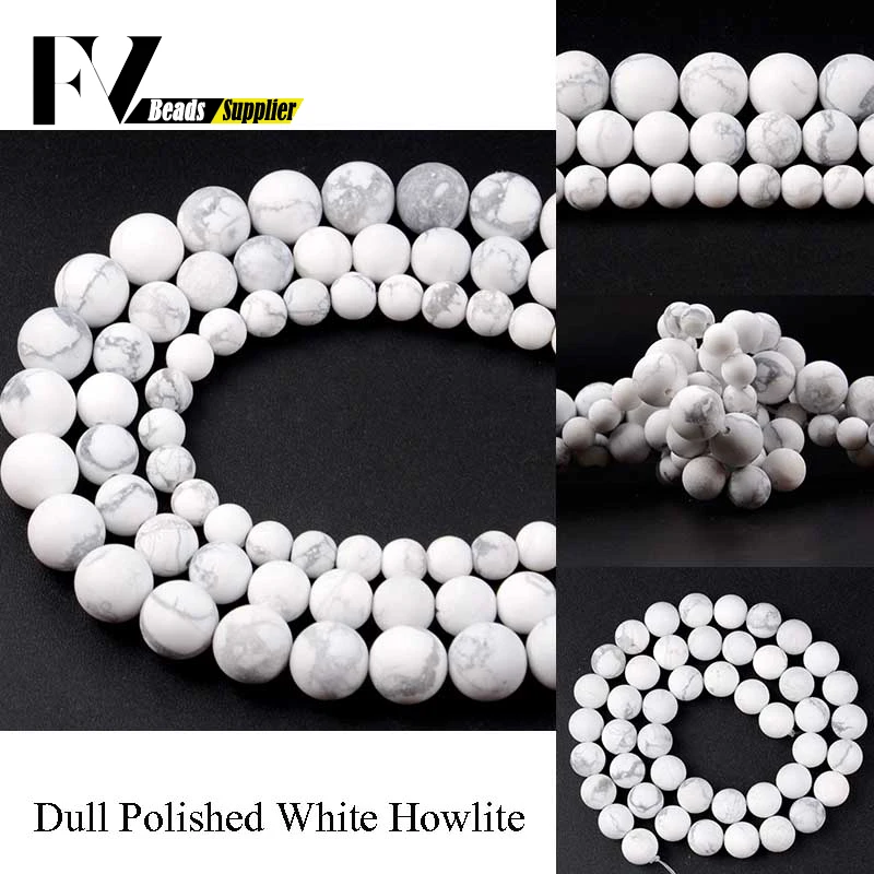 Natural Marble Stone Beads 6 8 10mm Dull Polished Howlite White Turquoises Round Beads for Jewelry Making Needlework Accessories
Natural Marble Stone Beads 6 8 10mm Dull Polished Howlite White Turquoises Round Beads for Jewelry Making Needlework Accessories