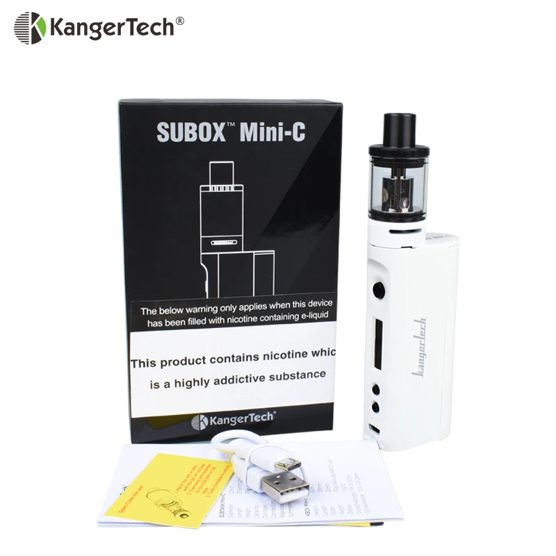 

Original KangerTech Subox Mini C Starter Kit 50W KBOX Box Mod vape Protank 5 Atomizer SSOCC Vaporizer e electronic cigarette