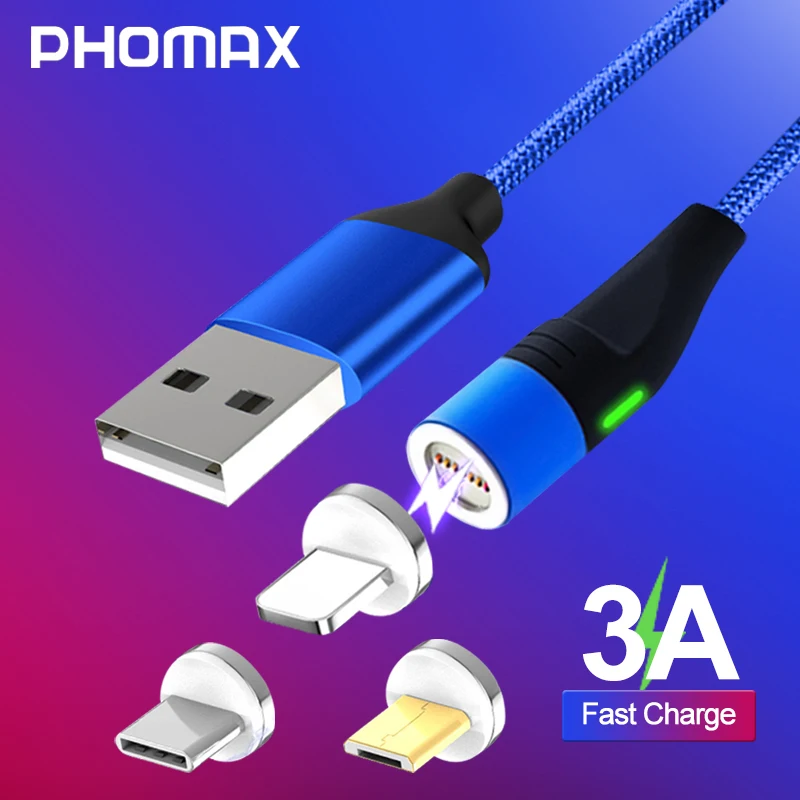 PHOMAX Magnetic USB Cable LED For iPhone Xs 8 & USB TypeC Cable & Micro USB Nylon Braided for Samsung S8 S9 Xiaomi Huawei USB C
PHOMAX Magnetic USB Cable LED For iPhone Xs 8 & USB TypeC Cable & Micro USB Nylon Braided for Samsung S8 S9 Xiaomi Huawei USB C