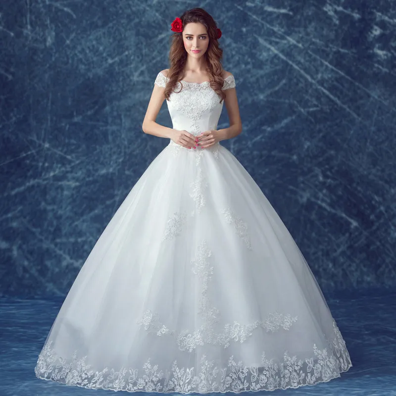 New Simple White Shoulder-Length Wedding Dress 2019 Beautiful Beading Embroidery Elegant Lace Wedding Reflective Dress
New Simple White Shoulder-Length Wedding Dress 2019 Beautiful Beading Embroidery Elegant Lace Wedding Reflective Dress