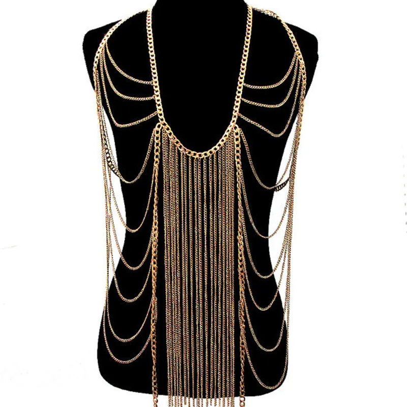 Womens Sexy Fashion present Multilayer tassel Dancers Body Belly Waist Chain Bikini Beach Harness Necklace ornamentation
Womens Sexy Fashion present Multilayer tassel Dancers Body Belly Waist Chain Bikini Beach Harness Necklace ornamentation