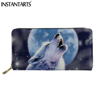 INSTANTARTS Wolf Moon Animal Women Wallets Money Card Holder Ladies Purse Female Zipper Clutch Leather Long Famous Design Purses
INSTANTARTS Wolf Moon Animal Women Wallets Money Card Holder Ladies Purse Female Zipper Clutch Leather Long Famous Design Purses