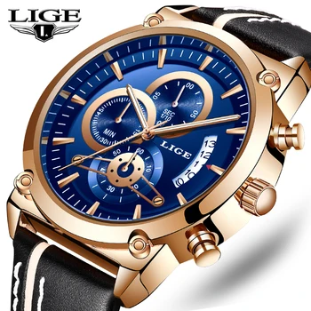 LIGE Top Brand Luxury Mens Watches Business Military Leather Sports Watch Men Waterproof Fashion Quartz Watch Relogio Masculino
LIGE Top Brand Luxury Mens Watches Business Military Leather Sports Watch Men Waterproof Fashion Quartz Watch Relogio Masculino