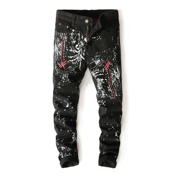 ABOORUN Hi Street Mens Printed Jeans Black Embroidery Jeans Fashion Slim fit Denim Pants for Male x1551
ABOORUN Hi Street Mens Printed Jeans Black Embroidery Jeans Fashion Slim fit Denim Pants for Male x1551