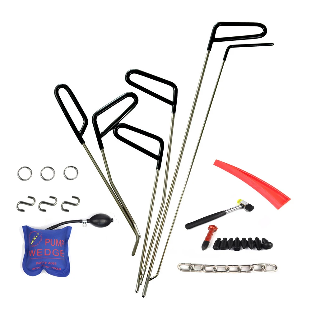 17pcs PDR Dent Repair Kit Dent Remover Tool Metal Tap Down PDR Rods Car Dent Remover Puller with wedge
17pcs PDR Dent Repair Kit Dent Remover Tool Metal Tap Down PDR Rods Car Dent Remover Puller with wedge