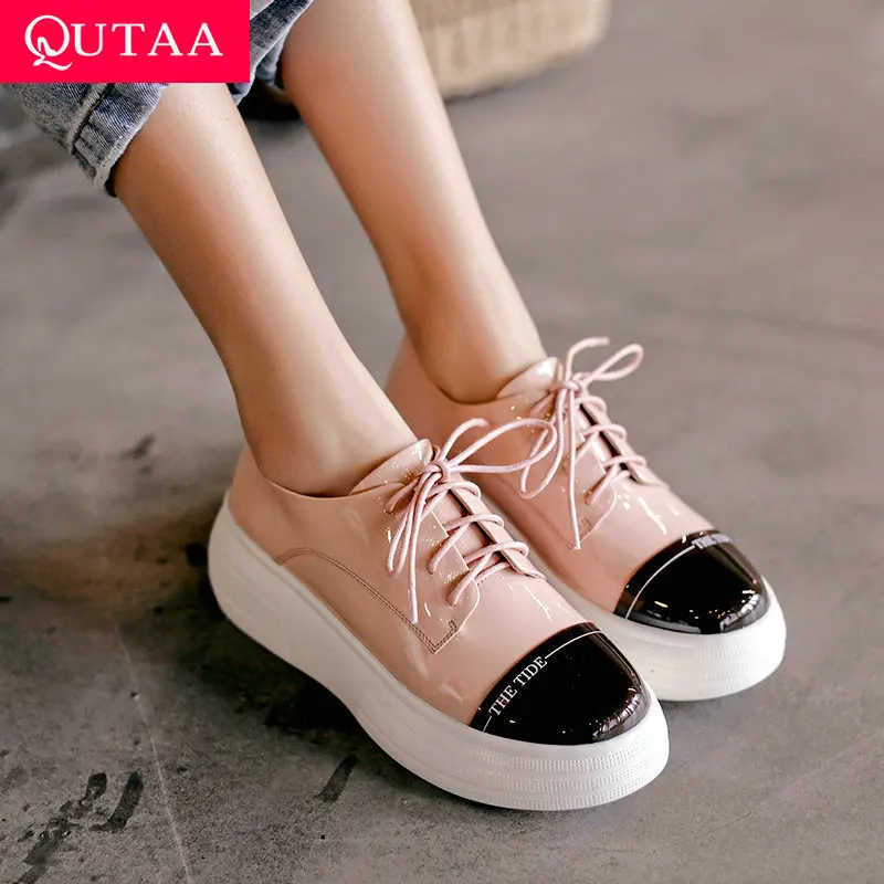 QUTAA 2020 New Shoes Cow Leather +PU Patchwork Slip on Wedges Heel Women Shoes Fashion Spring/autumn Women Pumps Size 34-42
QUTAA 2020 New Shoes Cow Leather +PU Patchwork Slip on Wedges Heel Women Shoes Fashion Spring/autumn Women Pumps Size 34-42