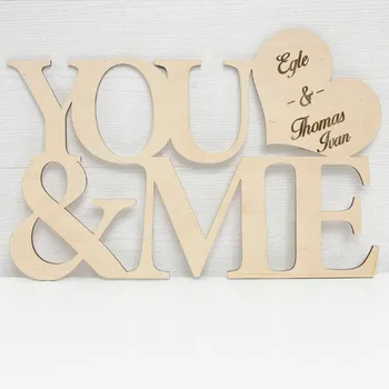 Personalized Wedding Decoration Props Customized You and Me Bride Groom Wedding Wooden Gifts Romantic Party Supplies
Personalized Wedding Decoration Props Customized You and Me Bride Groom Wedding Wooden Gifts Romantic Party Supplies