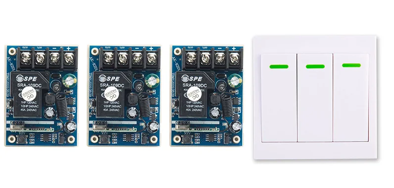 DC12V 24V 36V 48V 1CH Wireless Remote Control Switch 3*Receiver+1*Wall Panel Remote Transmitter Sticky Remote Smart Home Switch
DC12V 24V 36V 48V 1CH Wireless Remote Control Switch 3*Receiver+1*Wall Panel Remote Transmitter Sticky Remote Smart Home Switch