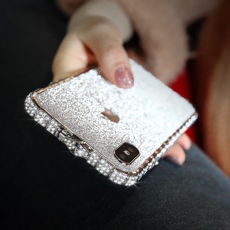Luxury bling Glitter Metal frame cover case for iphone 6 7 plus 8 X XS XR MAX all Diamond glitter back Tempered film phone coque
Luxury bling Glitter Metal frame cover case for iphone 6 7 plus 8 X XS XR MAX all Diamond glitter back Tempered film phone coque