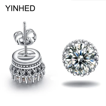 YINHED Pure Solid 925 Sterling Silver Jewelry Earrings for Women/Men Hearts and Arrows Cubic Zirconia CZ Stud Earrings ZE054
YINHED Pure Solid 925 Sterling Silver Jewelry Earrings for Women/Men Hearts and Arrows Cubic Zirconia CZ Stud Earrings ZE054