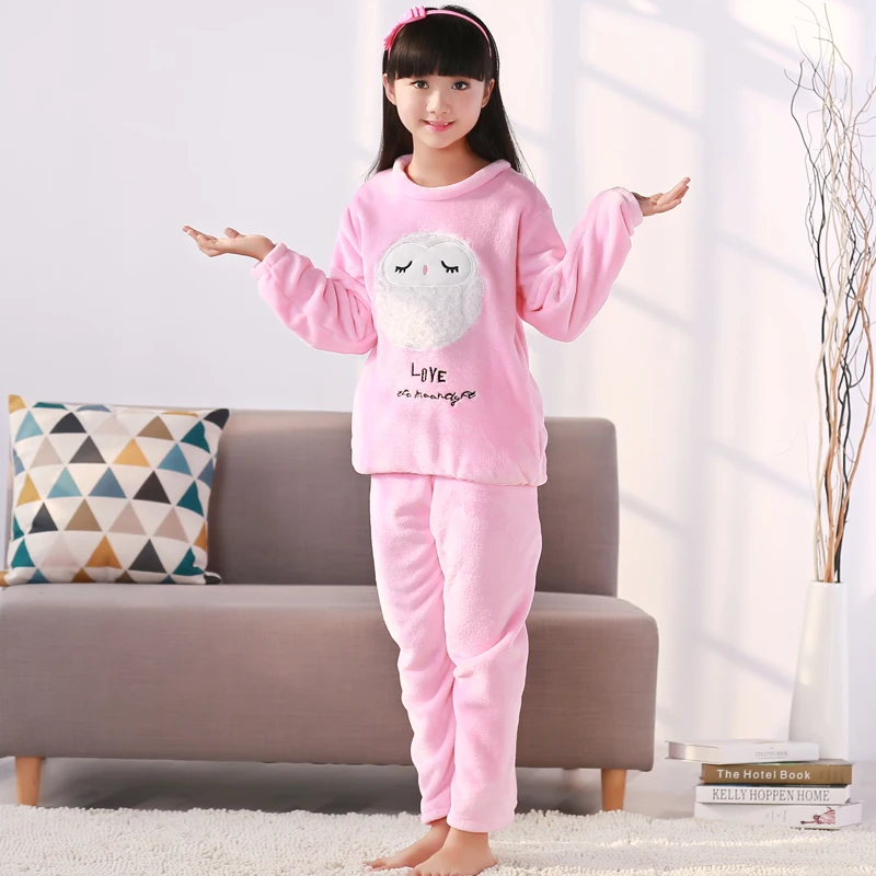 New Girls Pajamas Warm Thicken Autumn Winter Flannel Pijamas Mujer Children coral fleece cartoon Pajamas for Kids pijamas
New Girls Pajamas Warm Thicken Autumn Winter Flannel Pijamas Mujer Children coral fleece cartoon Pajamas for Kids pijamas