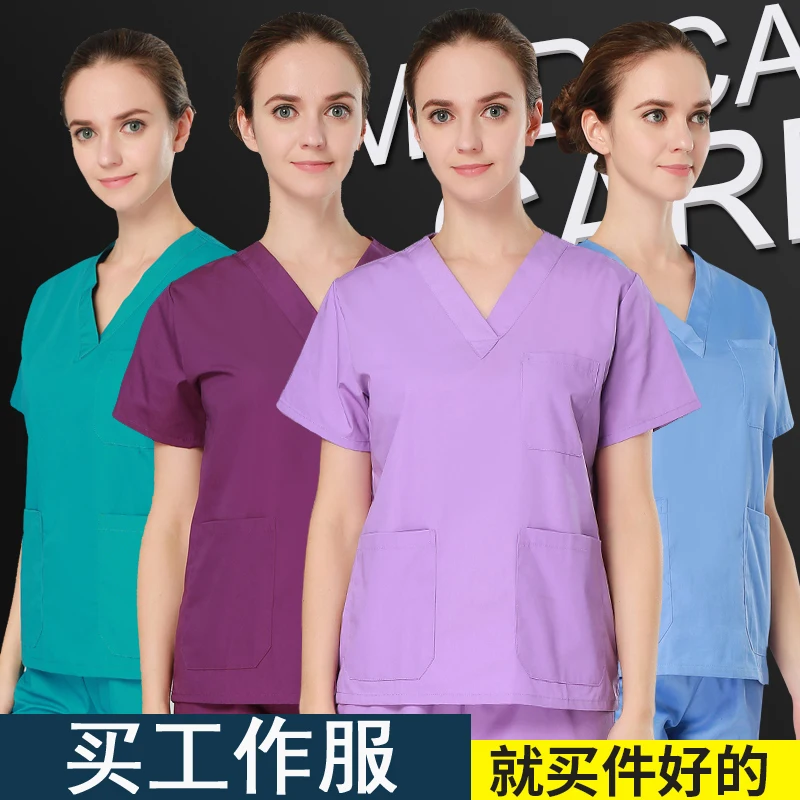 Nurse Scrubs Suit Men and Women Short Sleeve Dentists Uniform ICU Single Breasted Dental Doctor Uniform Lab Clothing Sets Retail
Nurse Scrubs Suit Men and Women Short Sleeve Dentists Uniform ICU Single Breasted Dental Doctor Uniform Lab Clothing Sets Retail