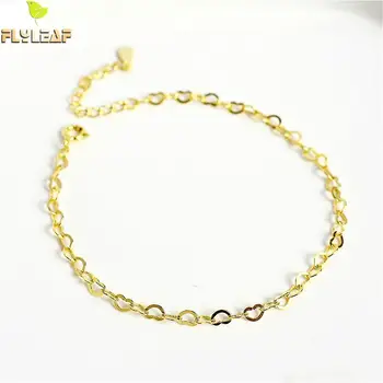 Flyleaf Gold Hollow Heart Shape Chain Real 925 Sterling Silver Bracelets For Women Fashion Fine Jewelry Bracelets & Bangles
Flyleaf Gold Hollow Heart Shape Chain Real 925 Sterling Silver Bracelets For Women Fashion Fine Jewelry Bracelets & Bangles