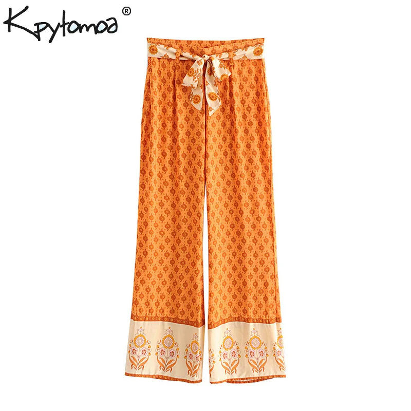 Boho Chic Summer Vintage Floral Print Wide Leg Pants Women 2019 Fashion Side Zipper Bow Tie Sashes Beach Trousers Pantalon Femme
Boho Chic Summer Vintage Floral Print Wide Leg Pants Women 2019 Fashion Side Zipper Bow Tie Sashes Beach Trousers Pantalon Femme