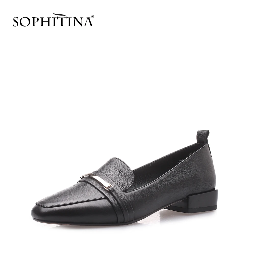 SOPHITINA Elegant Flats Square Heels Black Beige Cow Leather Woman Shoes Quality Handmade Slip-on Square Toe Loafers Flats PO84
SOPHITINA Elegant Flats Square Heels Black Beige Cow Leather Woman Shoes Quality Handmade Slip-on Square Toe Loafers Flats PO84