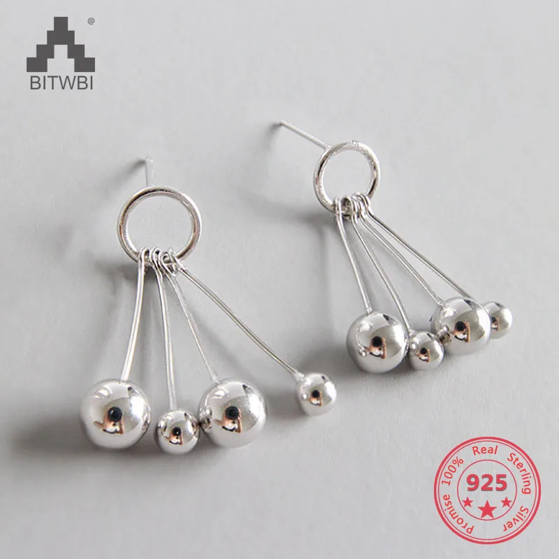 High Quality 925 Sterling Silver Jewelry Four Line Beads Earrings for Women Best gift
High Quality 925 Sterling Silver Jewelry Four Line Beads Earrings for Women Best gift