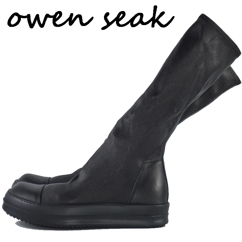 Owen Seak Women Shoes Knee High Boots Sheepskin Leather Luxury Trainers Winter Sneaker Casual Flats Shoes Black White Big Size
Owen Seak Women Shoes Knee High Boots Sheepskin Leather Luxury Trainers Winter Sneaker Casual Flats Shoes Black White Big Size