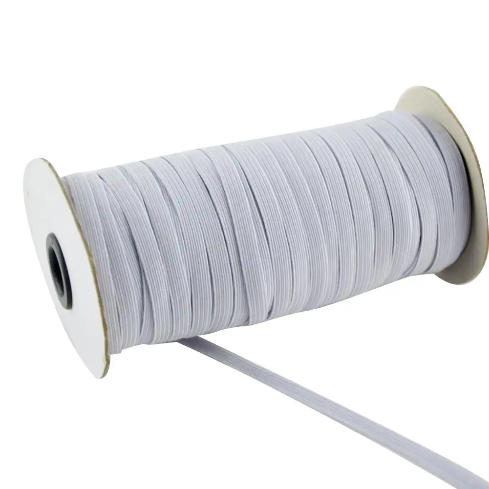 3mm 5mm 7mm 9mm amplia cinturilla elástica plana Negro O Blanco Alta Calidad Por Metro