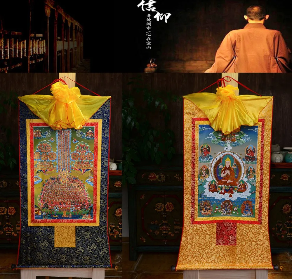Wholesale Buddhist supplies 2P--60 CM Thang-ga Thangka -efficacious Protection Tibetan Buddhism Gelug Tsongkhapa Buddha painting
Wholesale Buddhist supplies 2P--60 CM Thang-ga Thangka -efficacious Protection Tibetan Buddhism Gelug Tsongkhapa Buddha painting