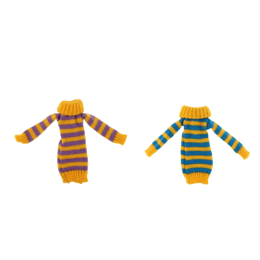 12inch Doll Outfit Long Turtleneck Sweater Clothes for 1/6 Dolls Casual Wear Accessory
