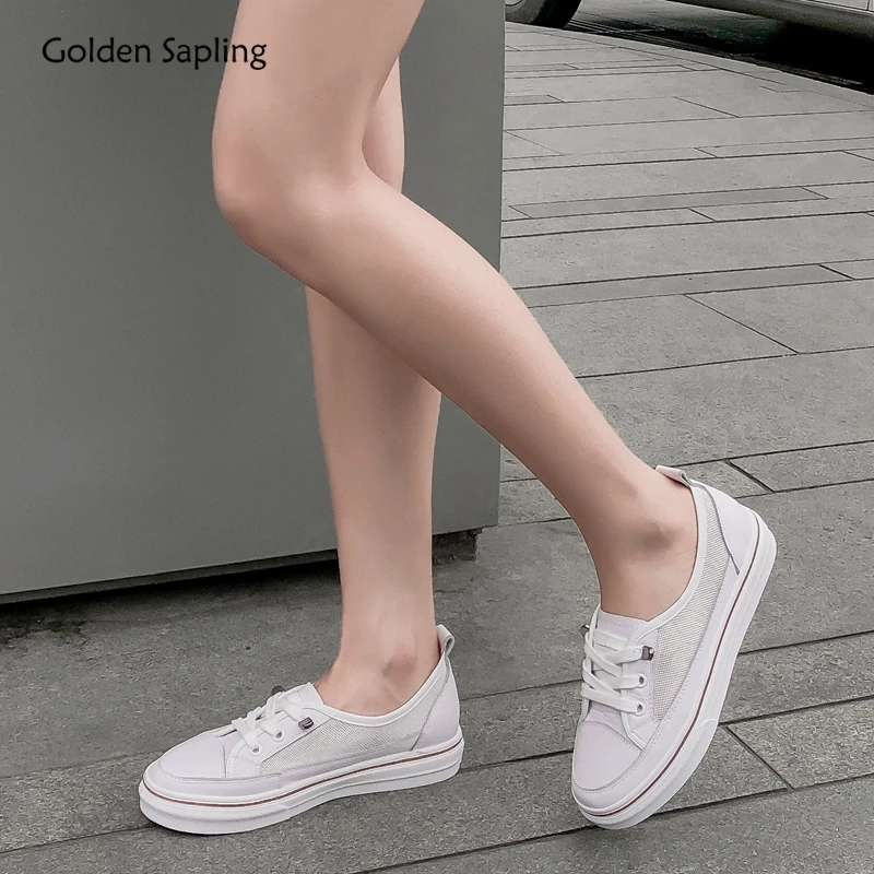 Golden Sapling White Skateboarding Shoes Breathable Soft Women's Sneakers Genuine Leather Leisure Sport Skateboard Shoes Women
Golden Sapling White Skateboarding Shoes Breathable Soft Women's Sneakers Genuine Leather Leisure Sport Skateboard Shoes Women