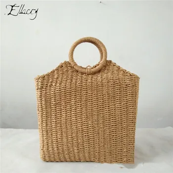 New Retro Paper Rope Women Summer Vacation Beach Bag Fashion Knitting Hand-Woven Bag Travel Large-Capacity Ladies Straw Bag
New Retro Paper Rope Women Summer Vacation Beach Bag Fashion Knitting Hand-Woven Bag Travel Large-Capacity Ladies Straw Bag