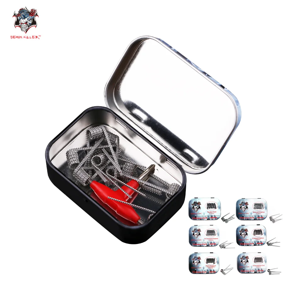 Genuine Demon Killer A1 & SS316 Premade Coil E Cigarette Heating Wire Twisted Alien Staple Staggered Clapton Vape Prebuilt Coil
Genuine Demon Killer A1 & SS316 Premade Coil E Cigarette Heating Wire Twisted Alien Staple Staggered Clapton Vape Prebuilt Coil