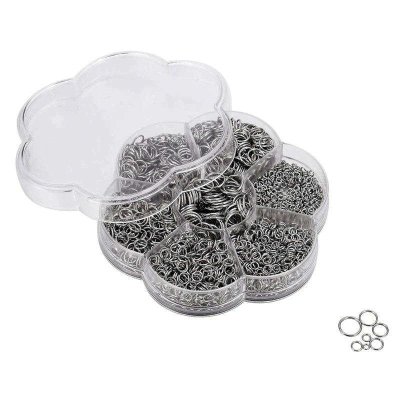 LASPERAL 1Box 2200PCs Stainless Steel Jump Rings Accessories For Jewelry Open Jump Rings For DIY Jewelry Making Material 3-8mm
LASPERAL 1Box 2200PCs Stainless Steel Jump Rings Accessories For Jewelry Open Jump Rings For DIY Jewelry Making Material 3-8mm