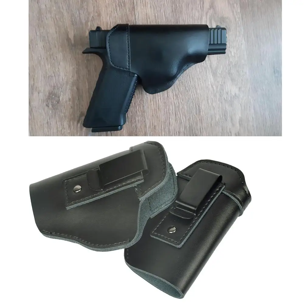 

Left Hand Leather IWB Concealed Carry Gun Holster Weapons for Glock 17 19 22 43 Sig Sauer P226 Ruger Beretta 92 M92 s&w Pistols