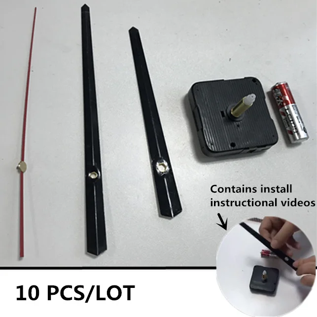 10PCS 28mm Shaft DIY Hand Quartz Silent Mechanism Wall Clock movement Repair Parts black minute/hour/second Pointer with hook
10PCS 28mm Shaft DIY Hand Quartz Silent Mechanism Wall Clock movement Repair Parts black minute/hour/second Pointer with hook