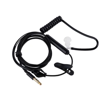 Black 3.5mm Air Tube Headset Anti-radiation Stereo Earphone Covert Acoustic Tube Earpiece for iPhone smartphone
Black 3.5mm Air Tube Headset Anti-radiation Stereo Earphone Covert Acoustic Tube Earpiece for iPhone smartphone