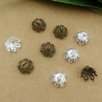 9mm Bell Bead End Charms Caps with Loop & 7 Prong Legs Crafts Connectors Vintage Filigree Flower Settings DIY Findings Wholesale
9mm Bell Bead End Charms Caps with Loop & 7 Prong Legs Crafts Connectors Vintage Filigree Flower Settings DIY Findings Wholesale