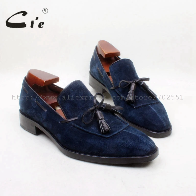 cie Square Toe 100% Genuine Leather Outsole Bespoke Goodyear Craft Handmade Navy Suede Tassels Slip-on Men's Shoe No.loafer 161
cie Square Toe 100% Genuine Leather Outsole Bespoke Goodyear Craft Handmade Navy Suede Tassels Slip-on Men's Shoe No.loafer 161