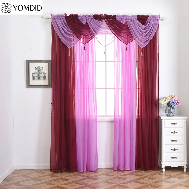 1pc Solid Color Tulle Curtain Tulle For Living Room Blinds Tulle Curtains Window Sheer For Hotel Bedroom Decoration Supplies
1pc Solid Color Tulle Curtain Tulle For Living Room Blinds Tulle Curtains Window Sheer For Hotel Bedroom Decoration Supplies