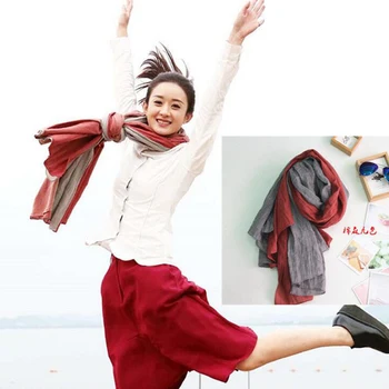Double color cotton and linen scarf 180 * 135 cm literature, female splicing national wind thin contrast color shawls
Double color cotton and linen scarf 180 * 135 cm literature, female splicing national wind thin contrast color shawls