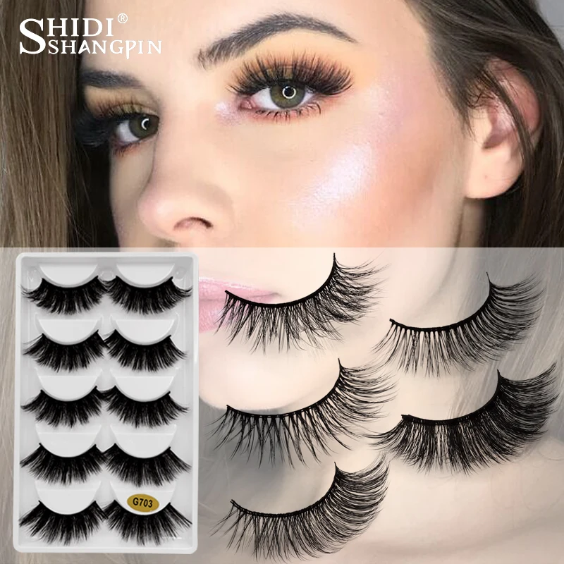 SHIDISHANGPIN 5 pairs strip mink lashes 3d long false eyelashes makeup thick fake eye lashes volume mink eyelashes extension #G7
SHIDISHANGPIN 5 pairs strip mink lashes 3d long false eyelashes makeup thick fake eye lashes volume mink eyelashes extension #G7