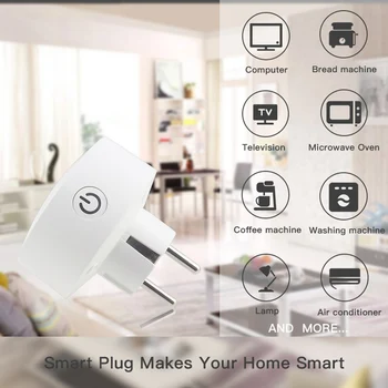 WIFI Wireless Remote Socket Smart Timer Plug Voice Control EU Home Fire Retardant PC Smart Power Socket EU Plug Wifi Switch
WIFI Wireless Remote Socket Smart Timer Plug Voice Control EU Home Fire Retardant PC Smart Power Socket EU Plug Wifi Switch
