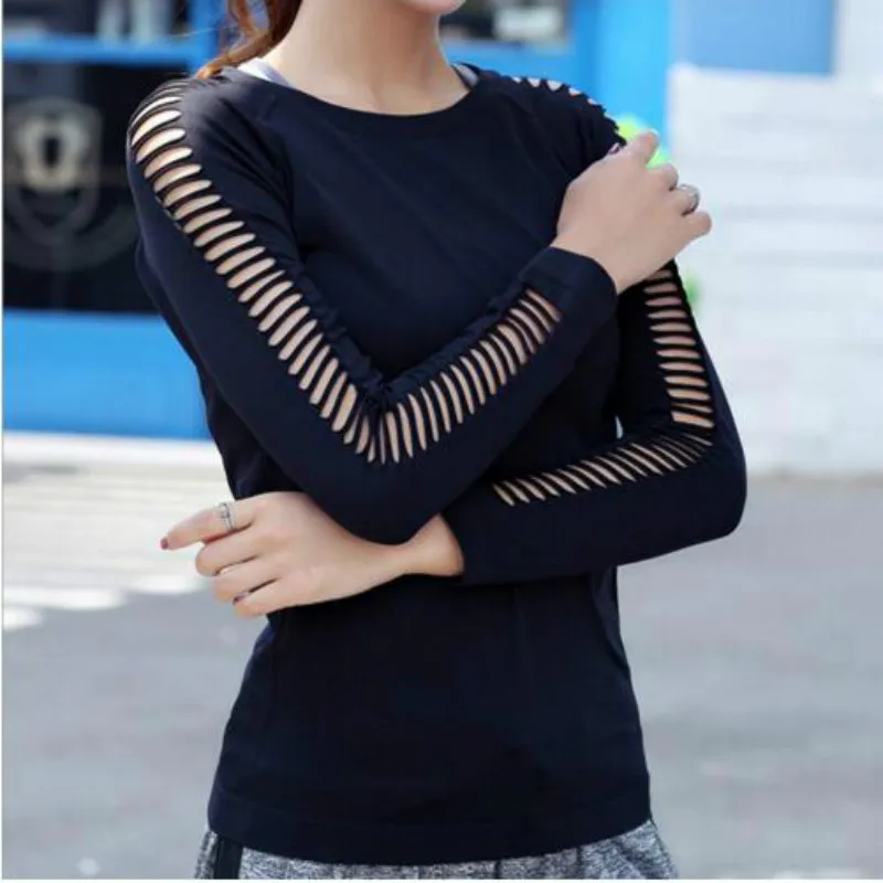 Spring Autumn Women Black Long Sleeve T-shirts for Female Sexy Tops Hot Selling T-Shirt
Spring Autumn Women Black Long Sleeve T-shirts for Female Sexy Tops Hot Selling T-Shirt