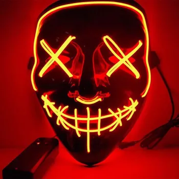 Halloween Mask LED Light Up Party Masks The Purge Election Year Great Funny Masks Festival Cosplay Costume Supplies Glow In Dark
Halloween Mask LED Light Up Party Masks The Purge Election Year Great Funny Masks Festival Cosplay Costume Supplies Glow In Dark