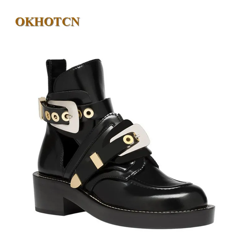 Fashion Knitted Women Boots Luxury Metal Gold Buckle Design Genuine Leather Black Shoes Hollow Flats Shoes Women ZapatillasMujer
Fashion Knitted Women Boots Luxury Metal Gold Buckle Design Genuine Leather Black Shoes Hollow Flats Shoes Women ZapatillasMujer
