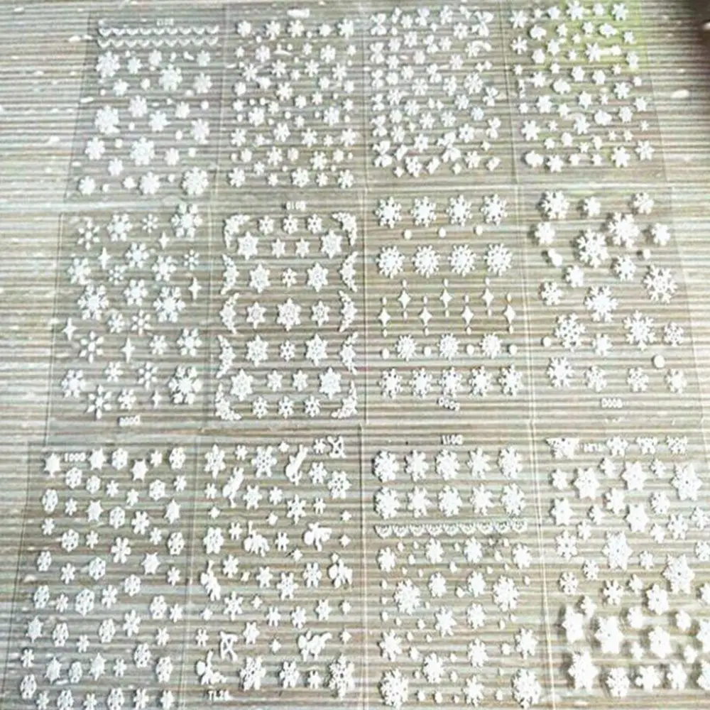 12 sheets Christmas White Snowflakes Design Cute 3D Nail Art Stickers Water Transfer DIY Decals Christmas Nail Art Stickers
12 sheets Christmas White Snowflakes Design Cute 3D Nail Art Stickers Water Transfer DIY Decals Christmas Nail Art Stickers