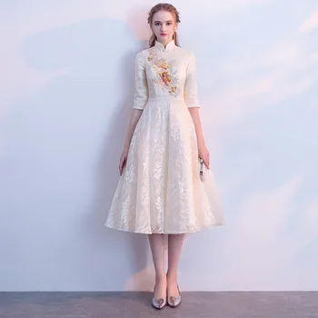 Annual Evening Dress Female Floral Vsetido Slim Banquet Elegant Bridesmaid Dresses Chinese Style Mandarin Collar Dresses 3XL
Annual Evening Dress Female Floral Vsetido Slim Banquet Elegant Bridesmaid Dresses Chinese Style Mandarin Collar Dresses 3XL