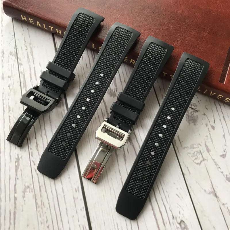 Curved mouth 22mm black rubber watchband for IW390211 IW390209 watches band waterproof men's straps silicone bracelet
Curved mouth 22mm black rubber watchband for IW390211 IW390209 watches band waterproof men's straps silicone bracelet