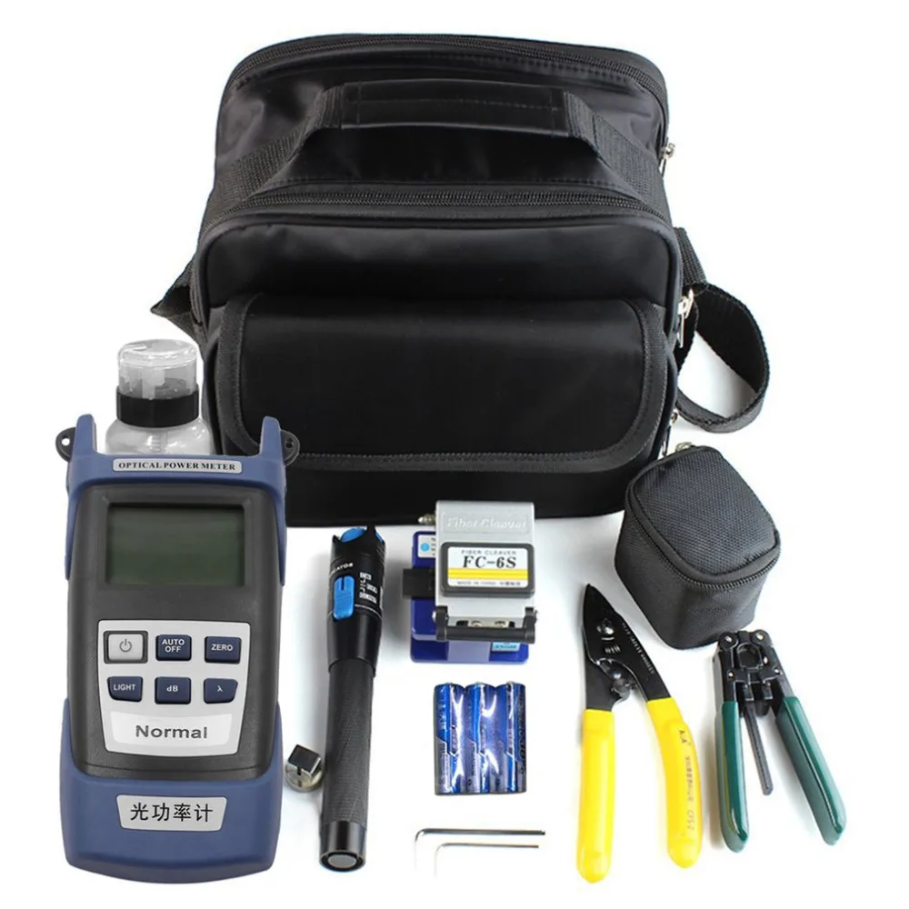 Practical Fiber Optic FTTH Tool Kit with FC-6S Fiber Cleaver and Optical Power Meter 5km Visual Fault Locator Fiber Stripper
Practical Fiber Optic FTTH Tool Kit with FC-6S Fiber Cleaver and Optical Power Meter 5km Visual Fault Locator Fiber Stripper