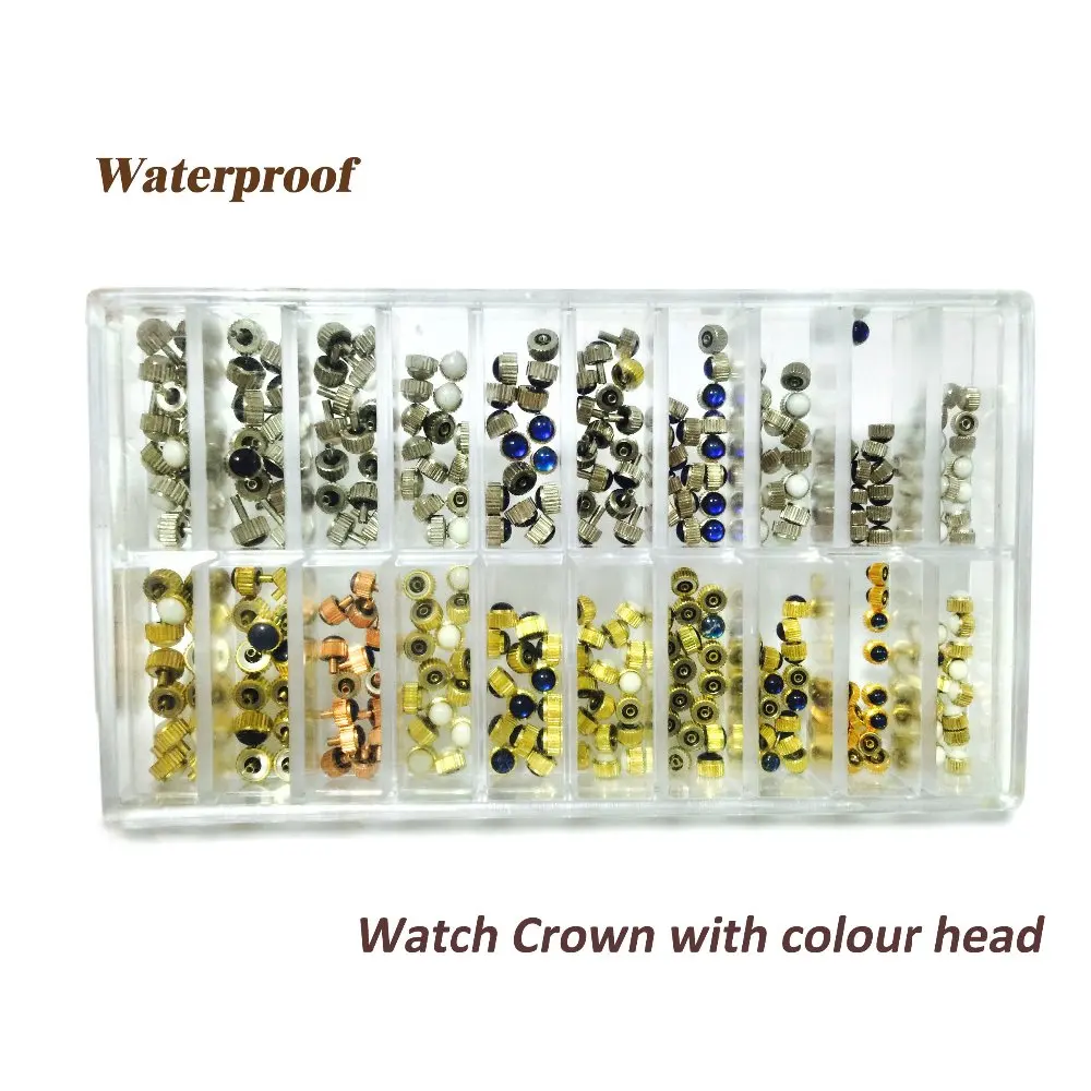 Waterproof Watch Crown Parts Replacement with Coloured Dome Head Watch Accessories Repair Tool Kit for Watchmaker
Waterproof Watch Crown Parts Replacement with Coloured Dome Head Watch Accessories Repair Tool Kit for Watchmaker