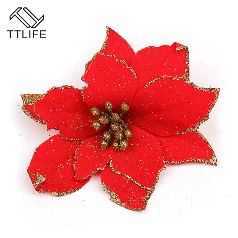 TTLIFE 1pc Artificial Flowers Christmas Decorations for Home Christmas Tree Ornaments Xmas Tree New Year Decor Navidad 2018
TTLIFE 1pc Artificial Flowers Christmas Decorations for Home Christmas Tree Ornaments Xmas Tree New Year Decor Navidad 2018