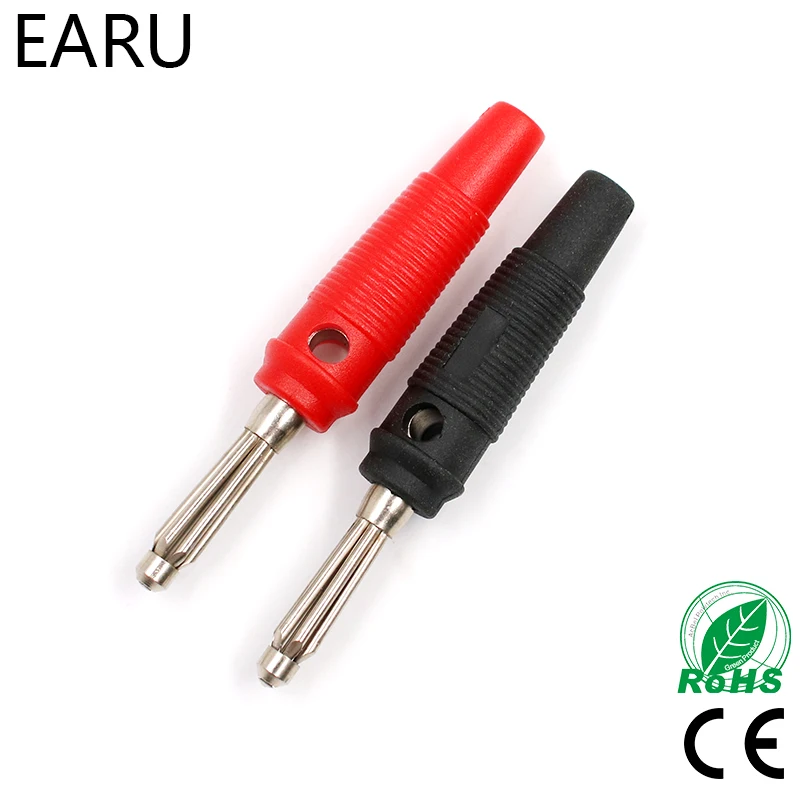 10pcs 4mm Banana Plug High Current Insulated Shrouded Stackable Connector Screw Connection Connectors | Обустройство дома