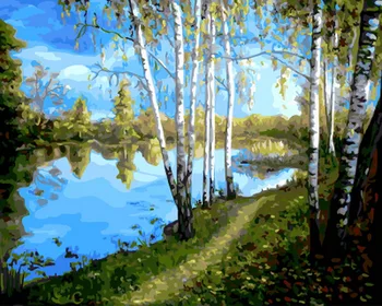 Frameless oil painting by numbers paint by number for home decor oil picture painting 5065 birch on the riverside
Frameless oil painting by numbers paint by number for home decor oil picture painting 5065 birch on the riverside